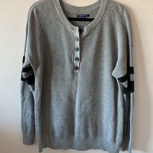 American Eagle Varsity Stripe Henley Pullover